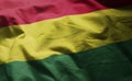 Bolivia Flag Rumpled Close Up
