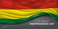 Bolivia independence day greeting card, banner with template text vector illustration Royalty Free Stock Photo