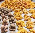 Bolivia La Paz expanse of potatoes in the market Royalty Free Stock Photo