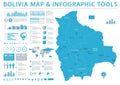 Bolivia Map - Info Graphic Vector Illustration