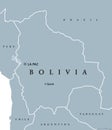 Bolivia political map