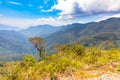 Bolivia road of death for Coroico panoramic view Royalty Free Stock Photo