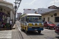 Vintage public bus in a street of Santa Cruz, Bolivia