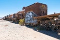 Bolivia Uyuni train cemetery in the morning