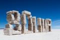 Bolivia in writing at Salar de Uyuni Royalty Free Stock Photo