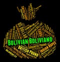 Bolivian Boliviano Indicates Worldwide Trading And Coin