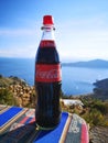 Bolivian coke bottle outdoor, Titicaca.