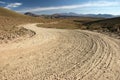 Bolivian country dirt road Royalty Free Stock Photo