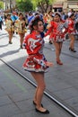 Bolivian street carnival in Seville, Spain