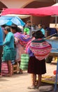 Bolivian woman shopping at the market