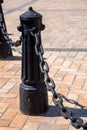 The bollard cast-iron black.