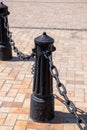 The bollard cast-iron black.