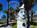 Bollard and Ferris wheel in Geelong