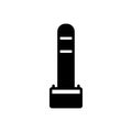 Black solid icon for Bollard, buoy and vessel