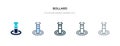 Bollard icon in different style vector illustration. two colored and black bollard vector icons designed in filled, outline, line Royalty Free Stock Photo