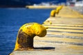 Bollards at the dock Royalty Free Stock Photo