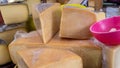 Bollicine cheese on sale at the Italian food market Royalty Free Stock Photo