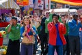 Bollywood scene in Dublin vegetable market Royalty Free Stock Photo