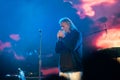 Bollywood singer Lucky Ali during stage shows in Ziro festivals of music. Royalty Free Stock Photo