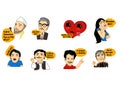 Bollywood style emoticons- Hindi Dialogue Royalty Free Stock Photo