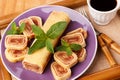 Bolo de rolo (swiss roll, roll cake) Brazilian dessert Royalty Free Stock Photo