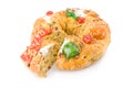 Bolo Rei, the Portuguese Christmas cake Royalty Free Stock Photo