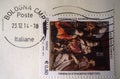 Postage stamp dedicated to the painter Agostino Carracci