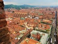 Bologna city from the top, Italy. History, time, art and beauty Royalty Free Stock Photo