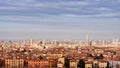 Bologna, cityscape from a high viewpoint in a winter afternoon. Emilia, Italy Royalty Free Stock Photo