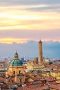 Bologna, cityscape at sunset with copyspace. Emilia Romagna, Italy Royalty Free Stock Photo