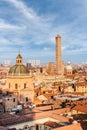 Bologna, cityscape at sunset from high point of view. Emilia Romagna Royalty Free Stock Photo