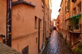 Bologna, Emilia Romagna, Italy. December 2018. A hidden part of the city reminiscent of Venice