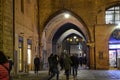 Bologna, Emilia Romagna, Italy. December 2018. The Neptune fountain at night