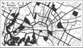 Bologna Italy City Map in Black and White Color in Retro Style. Outline Map Royalty Free Stock Photo