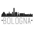 Bologna Italy. City Skyline. Silhouette City. Design Vector. Famous Monuments.