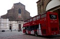 City Red Bus. New tourist Bus Service. Bologna, Italy Royalty Free Stock Photo