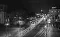 BOLOGNA, ITALY - 17 FEBRUARY, 2016: Via dell'Indipendenza street in Bologna at night Royalty Free Stock Photo