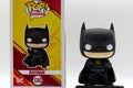 Funko Pop vinyl figure of DC superhero Batman from The Flash movie with box, isolated on white