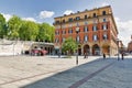 Old architecture on XX Settembre square in Bologna, Italy