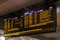 Bologna, Italy 03 MAY, 2018: Bologna Main train station timetable