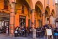 BOLOGNA, ITALY - OCTOBER 22, 2018: Bar Piccolo E Sublime at Giuseppe Verdi square in Bologna, Ita Royalty Free Stock Photo