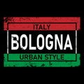 Bologna original style. European city typographic script font for prints, advertising, identity. Hand drawn touristic