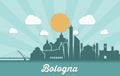 Bologna skyline - Italy - vector illustration