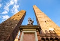 Bologna towers and Chiesa di San Bartolomeo. Bologna, Emilia-Romagna, Italy