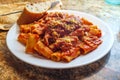 Bolognese Rigatoni Braciola Royalty Free Stock Photo