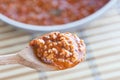 Bolognese Sauce On Spoon Royalty Free Stock Photo