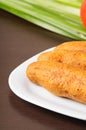 Bolon an ecuadorian typical food on wooden table