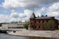 Bolotnaya embankment. The building of the former imperial yacht club. Moscow city Royalty Free Stock Photo