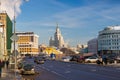 Bolotnaya embankment of the bypass canal of the Moscow river Royalty Free Stock Photo