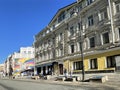 Moscow, Russia, March, 03, 2024.12 Bolshaya Dmitrovka Street, building 1, built in 1830. Apartment house of Zhivago